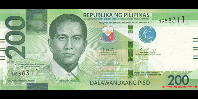 Photographie réelle : Philippines - p226a - 200&nbsp;Piso - 2020 - Bangko Sentral ng Pilipinas | MonnaiesDuMonde.net