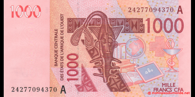 Photographie réelle : Côte d'Ivoire - p115Aw - 1 000&nbsp;francs - 2024 - Banque Centrale des États de l'Afrique de l'Ouest | Monnaie