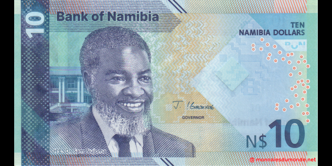 Spécimen de collection : Namibie - p20 - 10 dollars - 2025 - Bank of Namibia | MonnaiesDuMonde.net