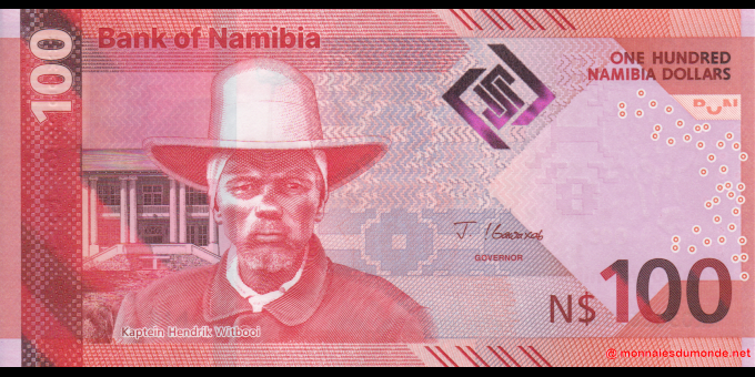 Ma Collection de billets : Namibie - p23 - 100 dollars - 2025 - Bank of Namibia | MonnaiesDuMonde.net