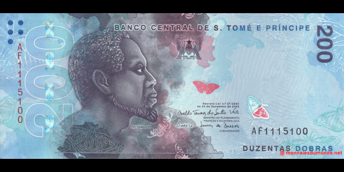 Photographie réelle : Sao Tomé-et-Principe - p81 - 200 Dobras - 2020 - Banco Central de S. Tomé e Príncipe | MonnaiesDuMonde.net
