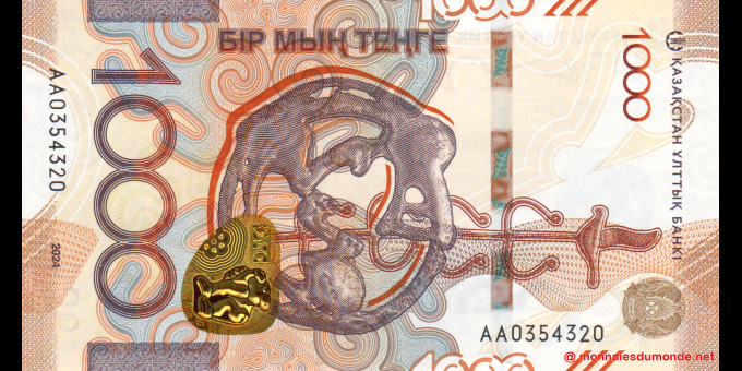 Ma Collection de billets : Kazakhstan - p52 - 1.000&nbsp;Tenge - 2024 - Kazakstan Ülttyk Banki | MonnaiesDuMonde.net