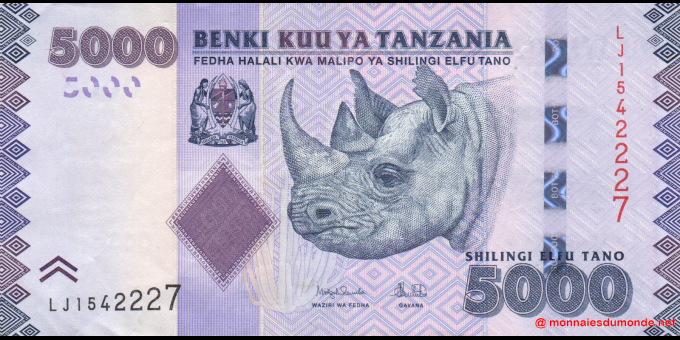 Tanzanie - p43d - 5.000 Shilingi - ND (2025) - Benki Kuu ya Tanzania / Bank of Tanzania