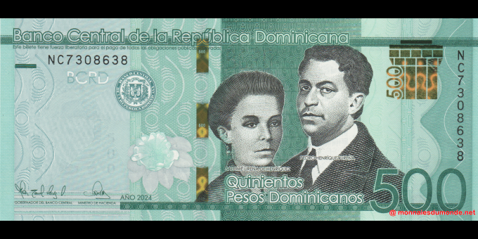 République Dominicaine - p192g - 500 Pesos Dominicanos - 2024 - Banco Central de la República Dominicana