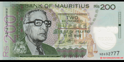 Maurice - p65B - 200 Roupies - 2024 - Bank of Mauritius