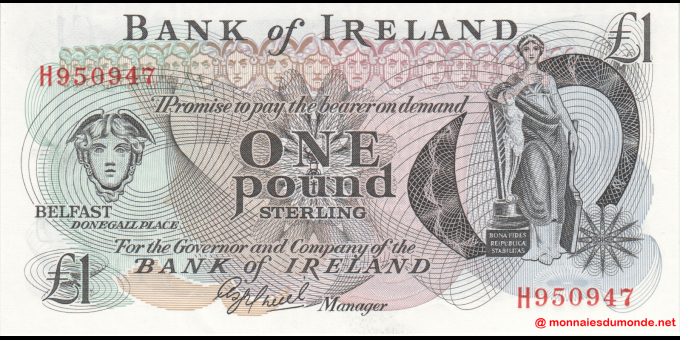 Irlande du Nord - p65 - 1 Pound - ND (1980-89) - Bank of Ireland