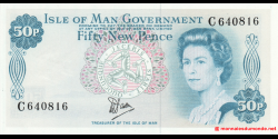 Île de Man - p33 - 50 New Pence - ND (1979) - Isle of Man Government