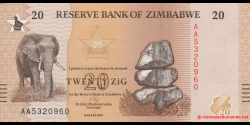Zimbabwe - p116 - 20 ZiG - 2026 - Reserve Bank of Zimbabwe