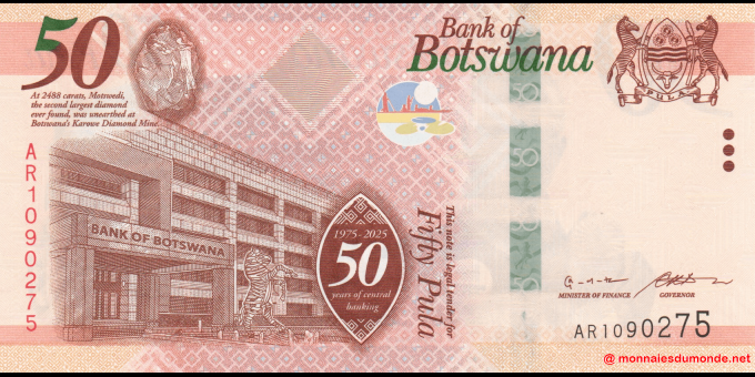 Botswana - p37 - 50 Pula - 2025 - Bank of Botswana / Banka ya Botswana