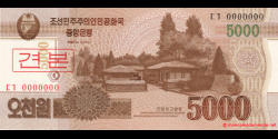 Corée du Nord - p67s - 5 000 Won - 2013 - Central Bank of the Democratic Peoples Republic of Korea