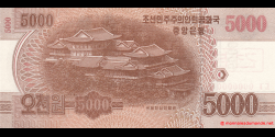 Corée du Nord - p67s - 5 000 Won - 2013 - Central Bank of the Democratic Peoples Republic of Korea
