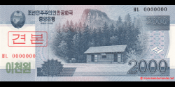Corée du Nord - p65s - 2 000 Won - 2008 (97) - Central Bank of the Democratic Peoples Republic of Korea