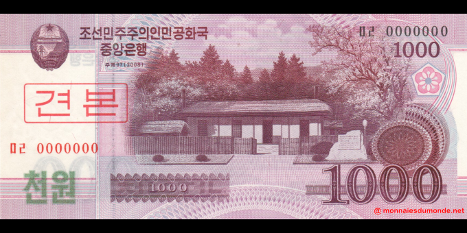 Corée du Nord - p64s - 1 000 Won - 2008 (97) - Central Bank of the Democratic Peoples Republic of Korea