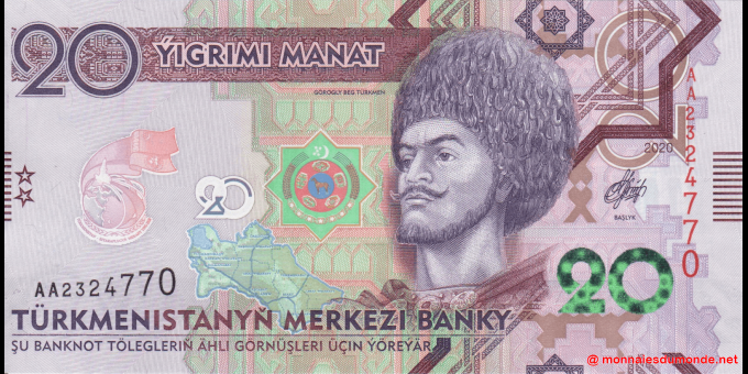 Turkménistan - p45 - 20 Manat - 2020 - Türkmenistanyň Merkezi Banky