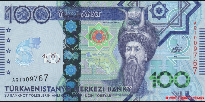 Turkménistan - p47 - 100 Manat - 2020 - Türkmenistanyň Merkezi Banky