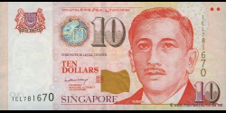 Spécimen de collection : Singapour - p48A - 10&nbsp;Dollars - ND (2005) - Monetary Authority of Singapore | MonnaiesDuMonde.net