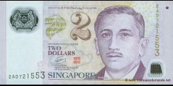 Étude du papier-monnaie : Singapour - p52a - 2&nbsp;Dollars - 2006 - Monetary Authority of Singapore | MonnaiesDuMonde.net
