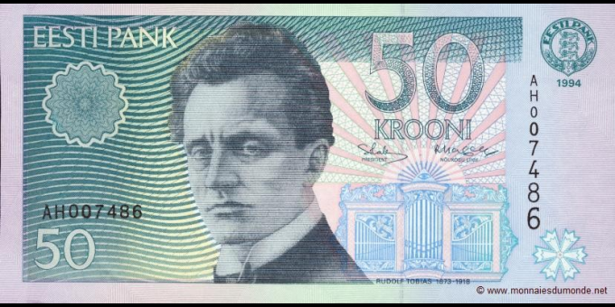 Ma Collection de billets : Estonie - p78 - 50&nbsp;Krooni - 1994 - Eesti Pank | MonnaiesDuMonde.net