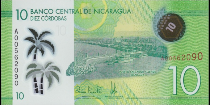 Ma Collection de billets : Nicaragua - p209 - 10 Córdobas - Res. 26.03.2014 (2015) - Banco Central de Nicaragua | MonnaiesDuMo