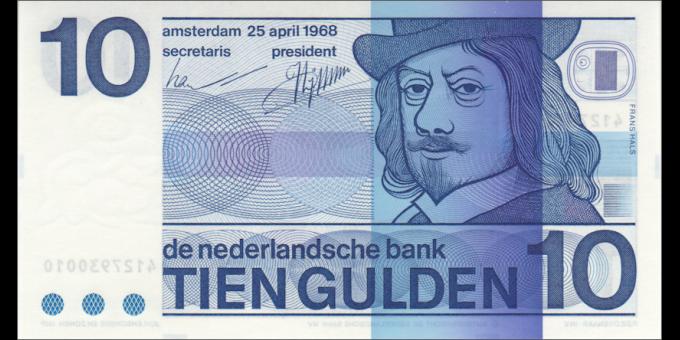 Spécimen de collection : Pays-Bas - p91b - 10 gulden - 25.04.1968 - Nederlandsche Bank | MonnaiesDuMonde.net