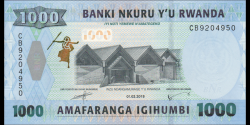 Photographie réelle : Rwanda - p43 - 1 000 Francs - 01.02.2019 - Banki Nasiyonali y'u Rwanda / National Bank of Rwanda | Monnai
