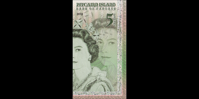 Étude du papier-monnaie : Iles Pitcairn - pNL005 - 5 dollars - 2019 - Bank of Fantasy | MonnaiesDuMonde.net