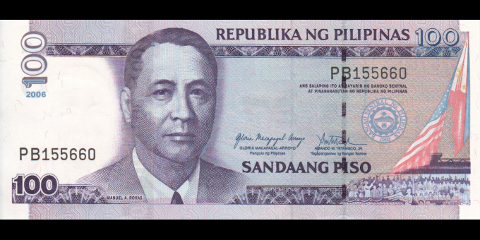 Spécimen de collection : Philippines - p194b - 100&nbsp;Piso - 2006 - Bangko Sentral ng Pilipinas | MonnaiesDuMonde.net