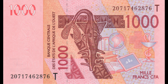 Photographie réelle : Togo - p815Tt - 1 000 Francs - 2020- Banque Centrale des États de l'Afrique de l'Ouest | MonnaiesDuMonde.n