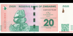 Spécimen de collection : Zimbabwe - p111a - 20 ZiG - 2024 - Reserve Bank of Zimbabwe | MonnaiesDuMonde.net